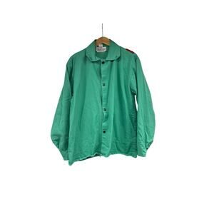 Westex FR Welding Shirt Mens Size Medium Green Snap Front Flame Resistant